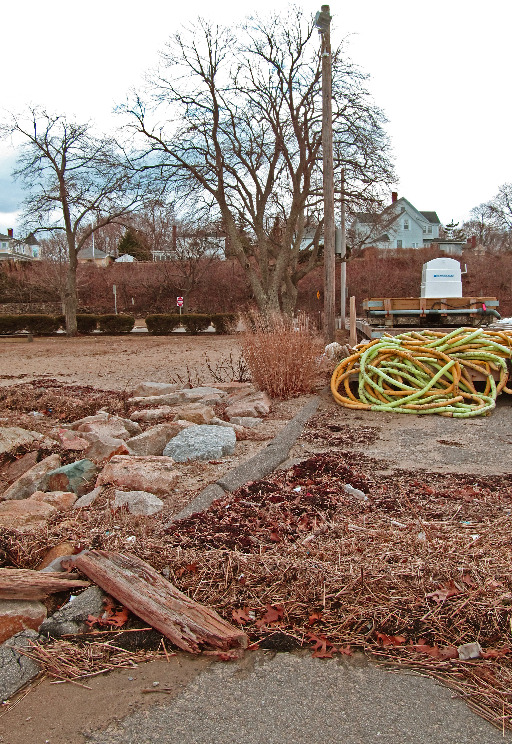 March StormIMG_0801 Beach floats and swim barrier waiting