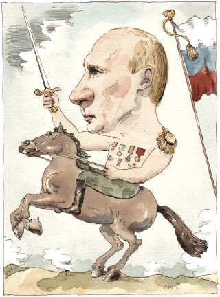 putin on a horse
