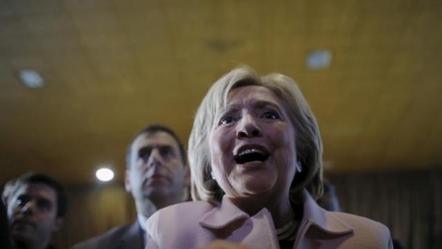 U.S. Democratic presidential candidate Hillary Clinton greets audience members at a campaign rally at the Col Ballroom in Davenport, Iowa January 29, 2016. REUTERS/Brian Snyder